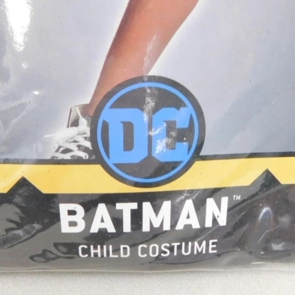 NWT DC Batman Batgirl Halloween Costume Dress Armbands Mask Girl's Medium New - Picture 4 of 8